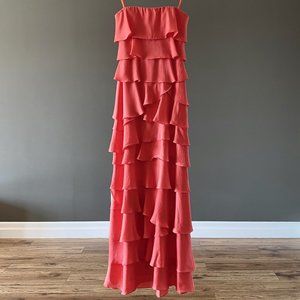 BCBGMaxAzria Strapless Ruffle Dress
